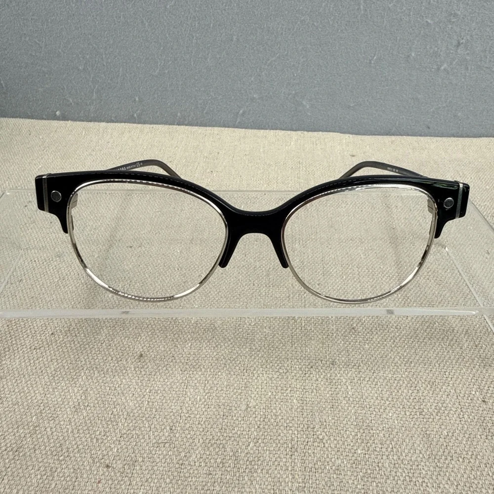 Marc Jacobs MARC 6 U53 Black Silver Cat Eye Eyeglasses Frames Made in Italy 140